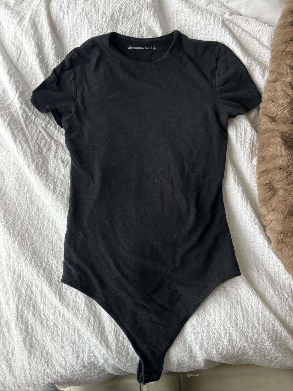 Black Abercrombie Bodysuit Short Sleeve - Cotton Blend